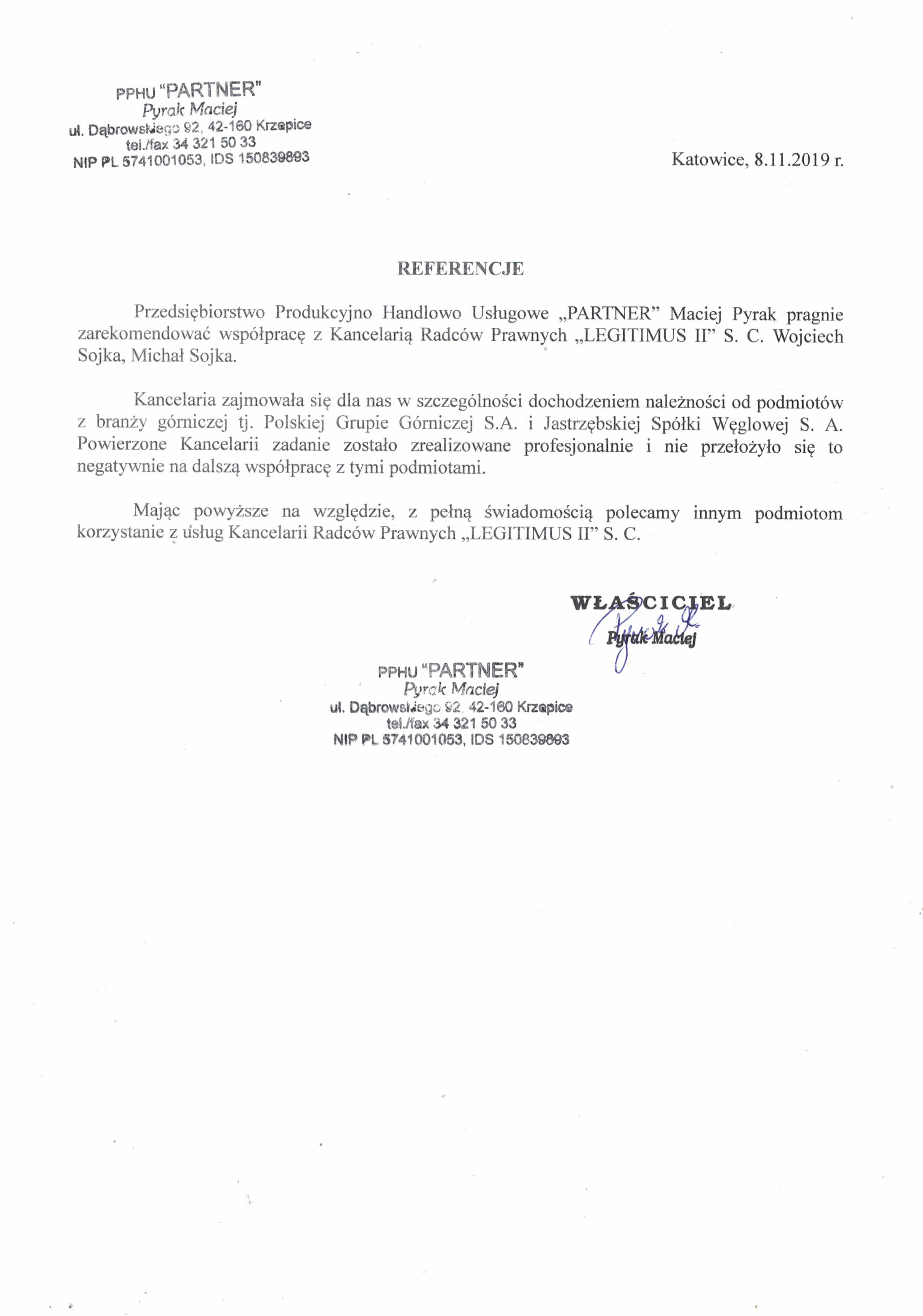 REFERENCJE PARTNER