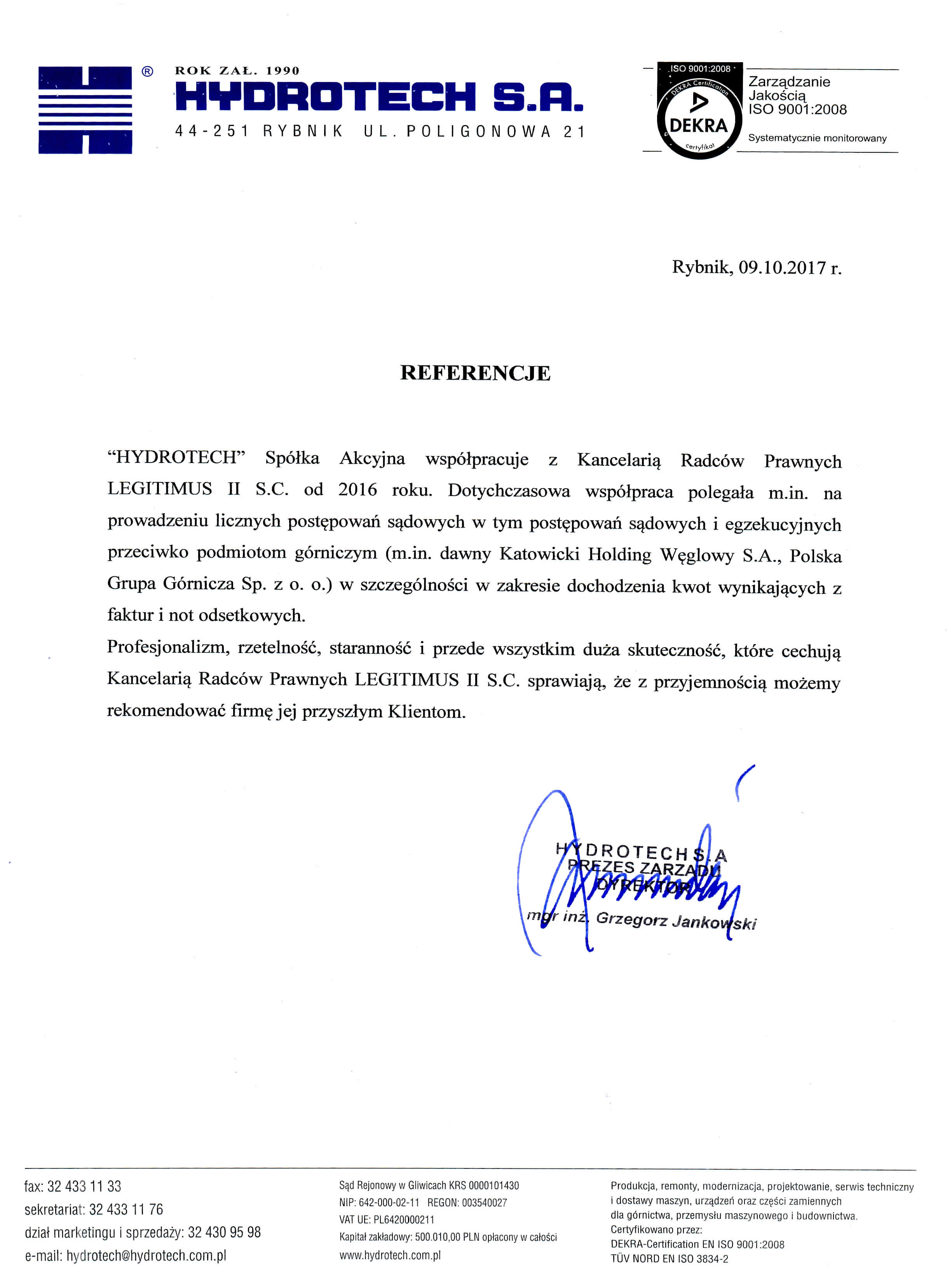 referencje HYDROTECH